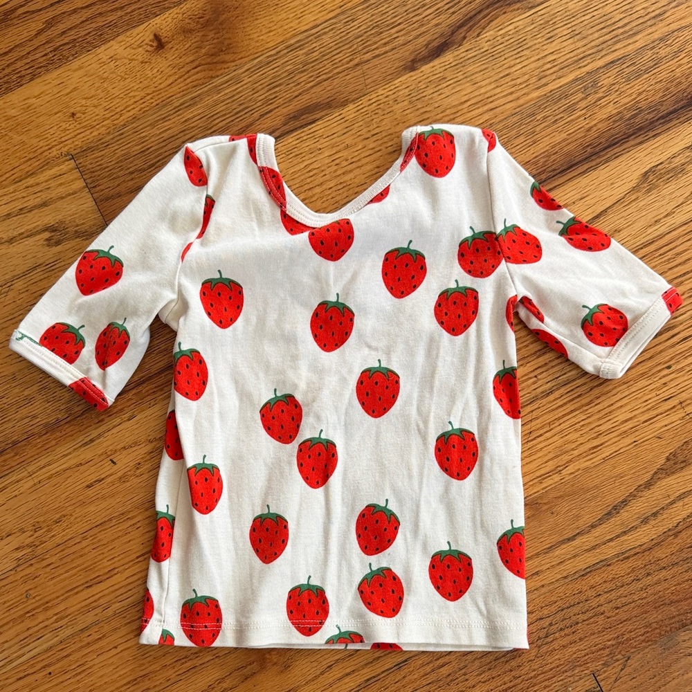 Mini Rodini kids strawberry print top